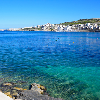 Een baai naar St, Pauls Bay op Malta