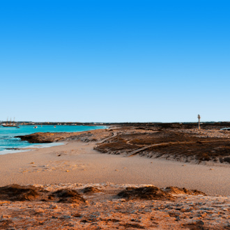 Oevers op het Spaanse eiland Formentera