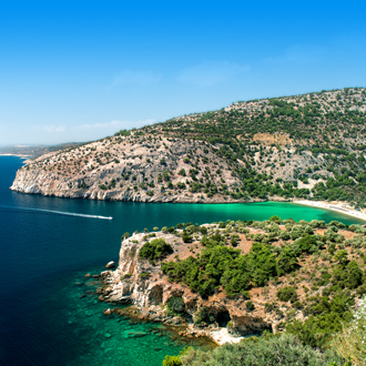 Panoramisch uitzicht op het Griekse eiland Thassos
