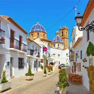 Het oude witte stadje Altea, in Costa Blanca, Spanje