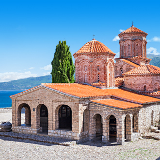Het klooster van Sveti Naum in Macedonie