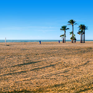 Strand van Roquetas de Mar, Spanje