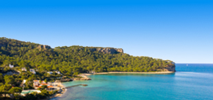 Uitzicht op de zee en natuur in Kemer, Turkije