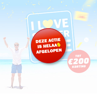 Profiteer tot €200,- korting op geselecteerde reizen! I Love Summer Deals