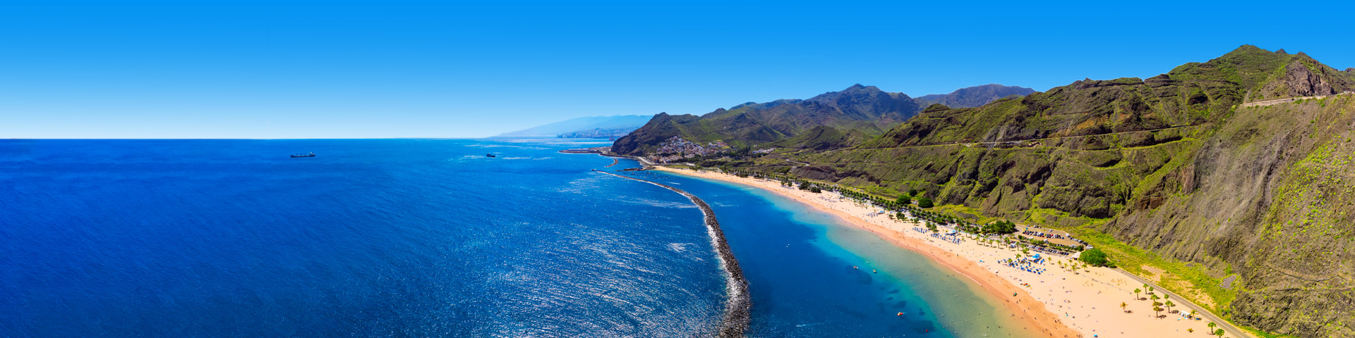 lang strand op Tenerife