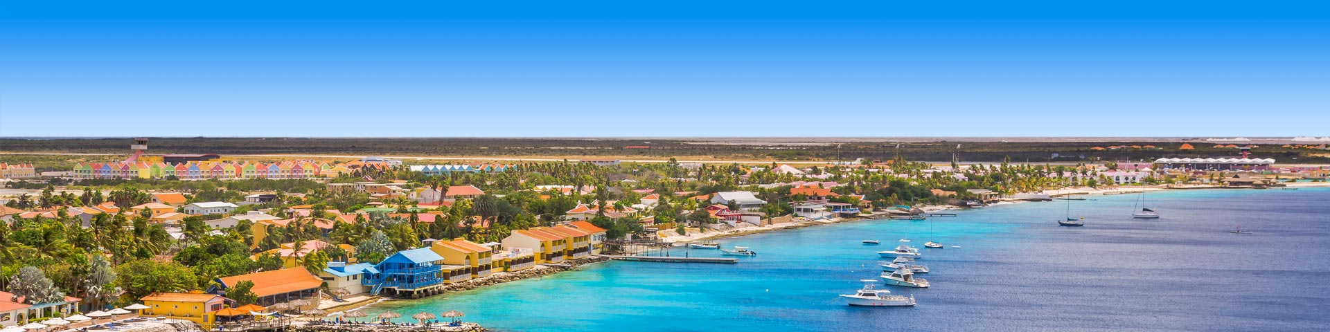 De prachtige zee en het centrum van Bonaire