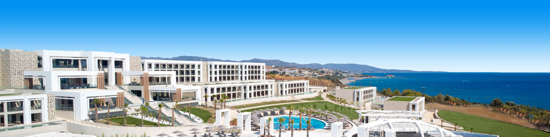 Luxe all inclusive resort met prachtig zwembad op het Griekse eiland Rhodos