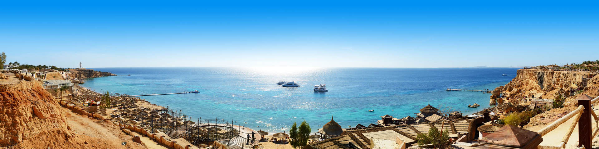 Een strand met heerlijk weer in Egypte in augustus