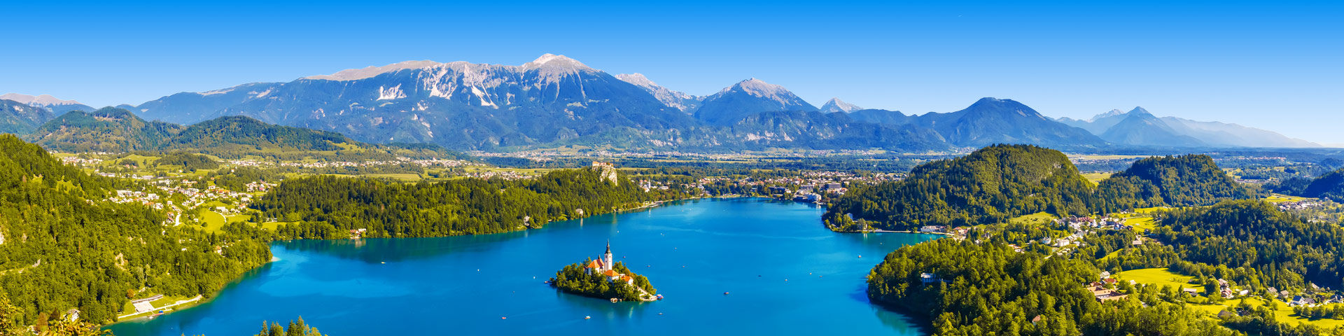 Uitzicht op de Julische Alpen in Slovenië