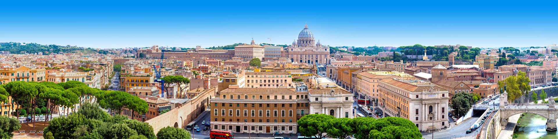 Citytrip uitzicht op de Sint Pieter in Rome