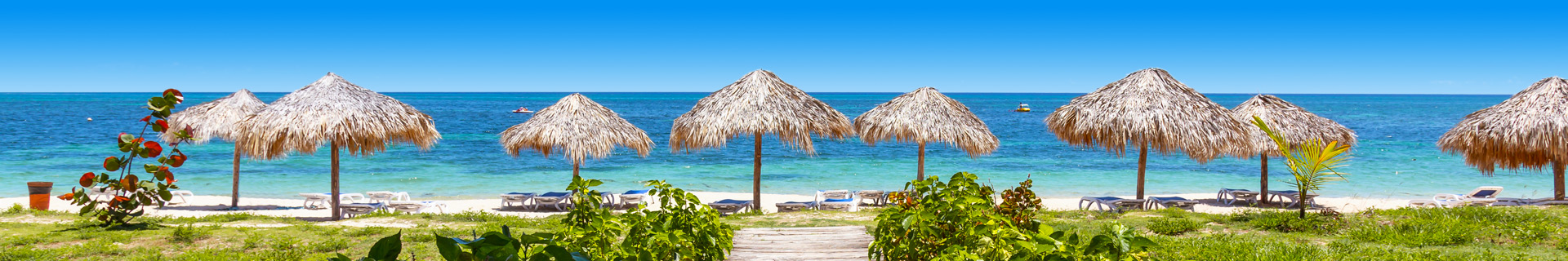 Uitzicht op het strand en de zee in Cuba
