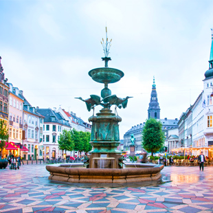 Storkfontein op de Amagertorv plein