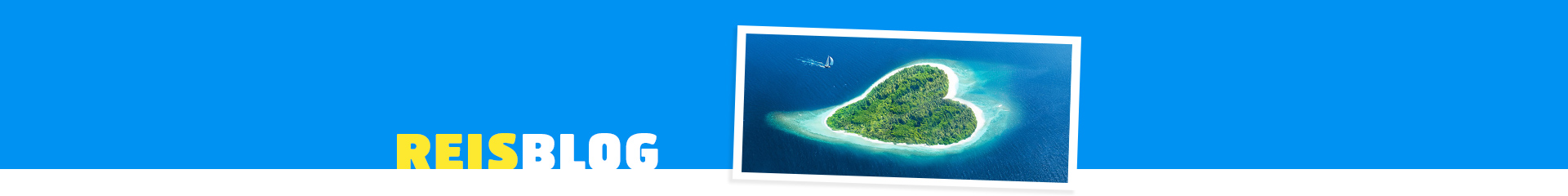 Prachtig hartvormig eiland, met helder blauwe zee en groene hart 